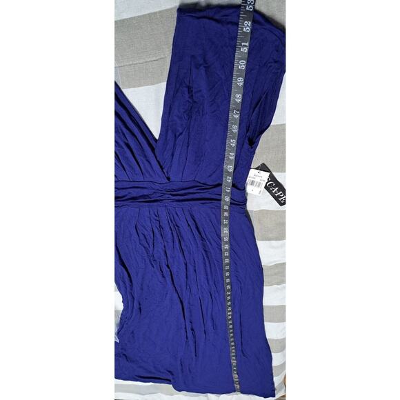Xscape Women's Casual Cocktail Sleeveless V-Neck Maxi Blue Dress Size‎ 8 - Picture 5 of 14